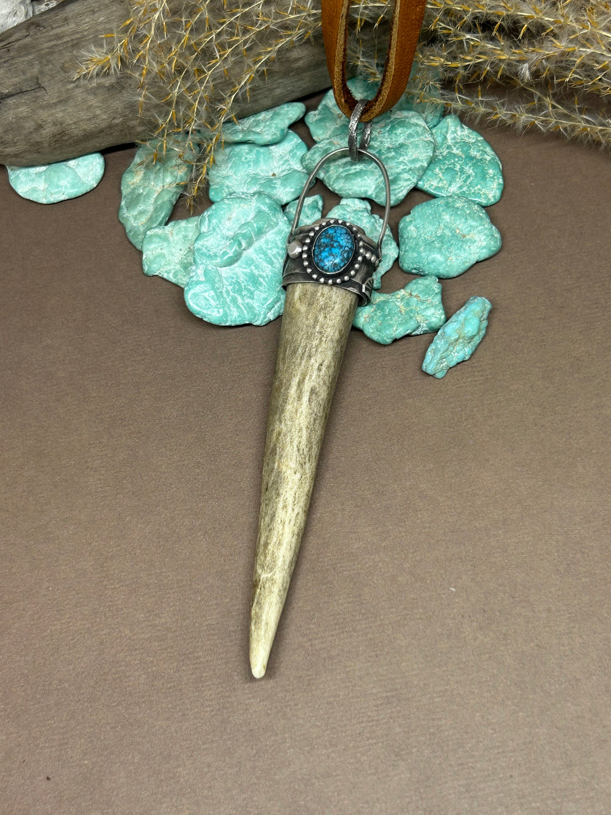The Protection Antler Sonoran Blue Jay Turquoise Sterling Silver