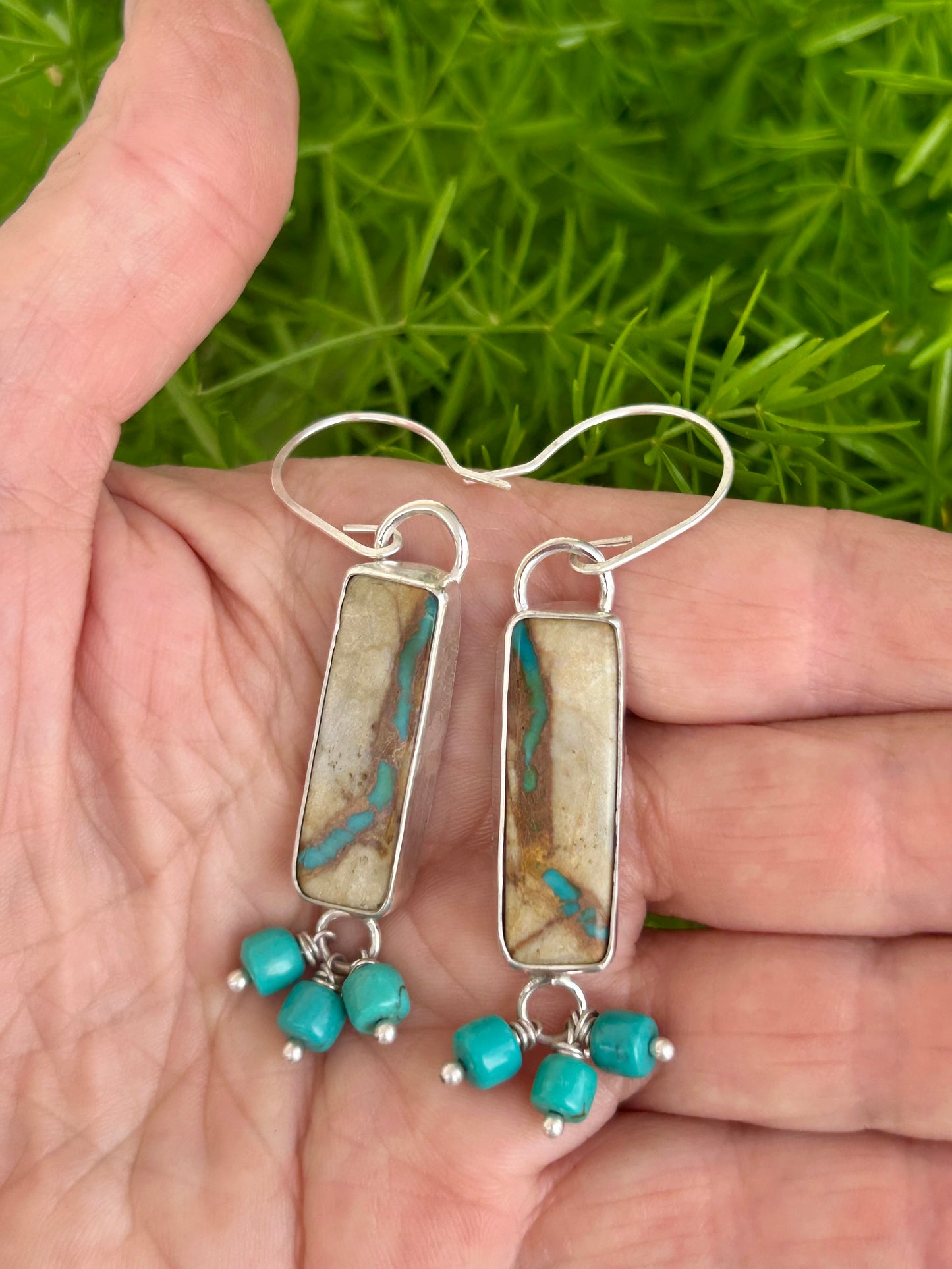 Royston Ribbon Kingman Turquoise Dangle Earrings