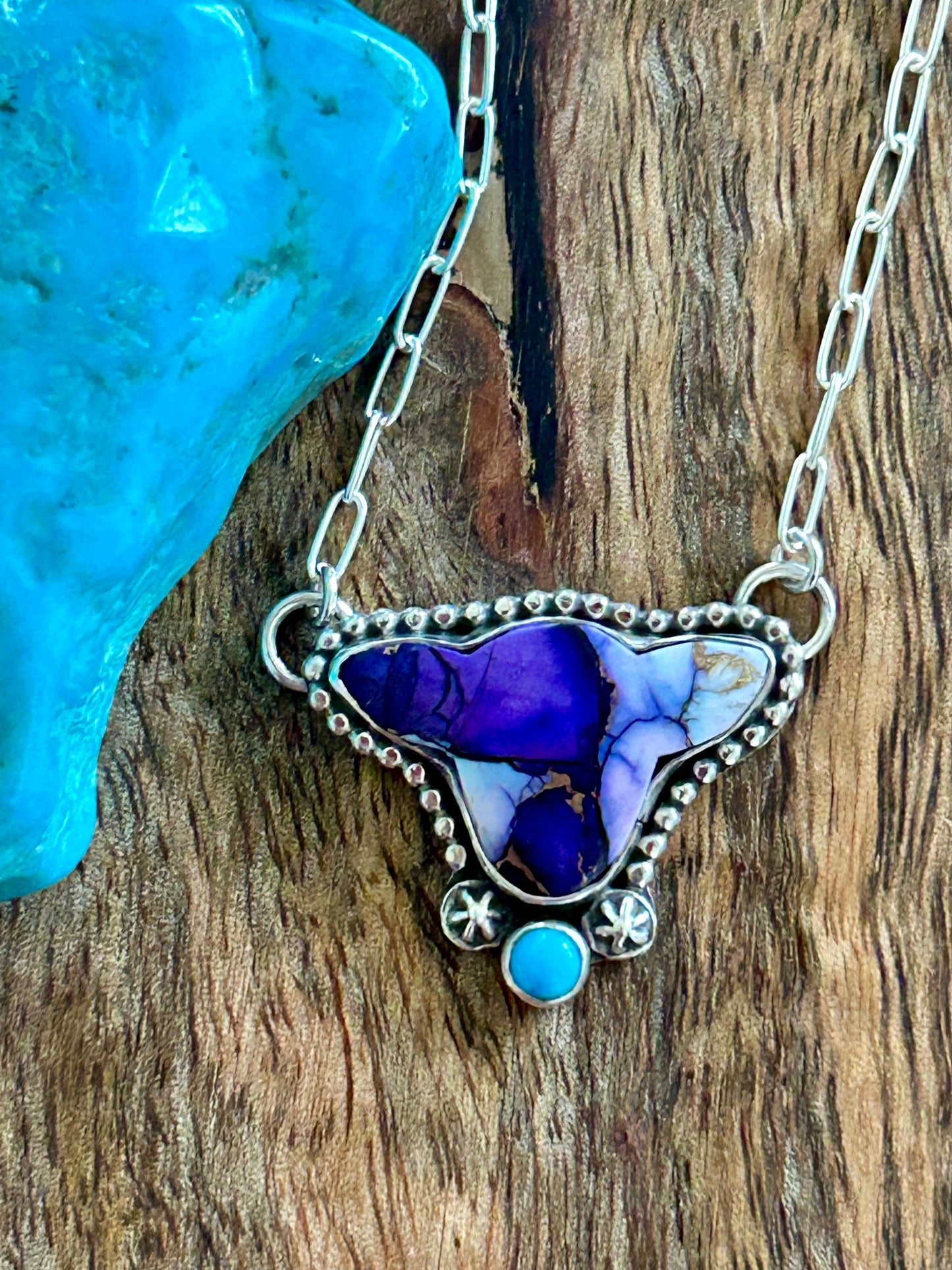Cow Head Turquoise Necklace