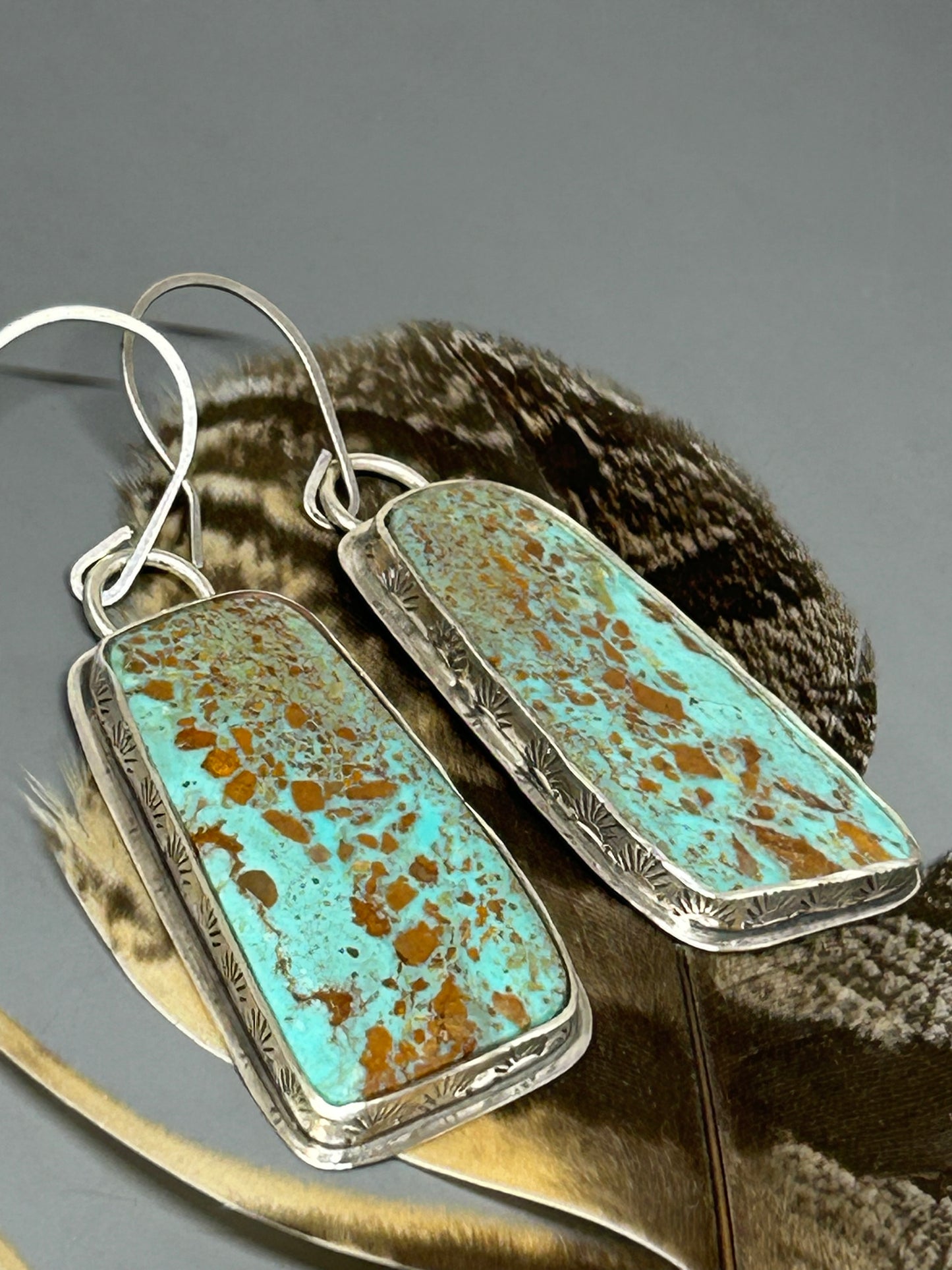Alacron Turquoise Sterling Silver Southwestern Earrings