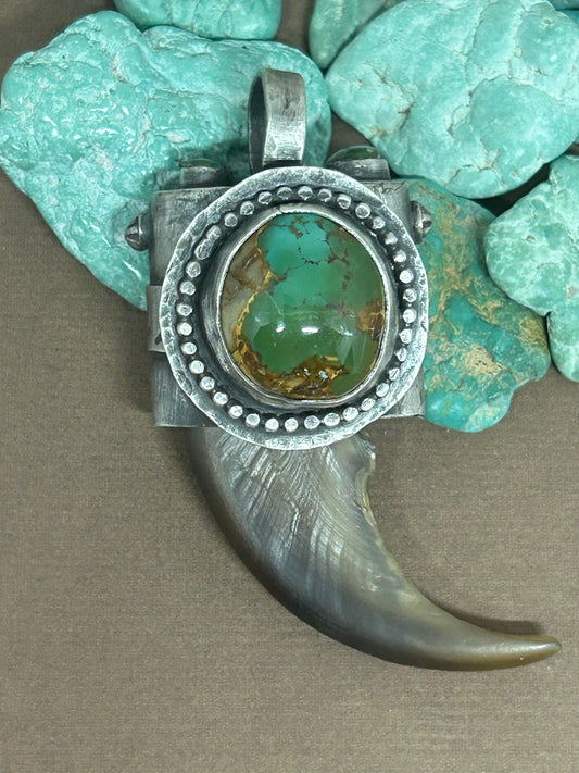 Bear Claw Pendant Royston Turquoise