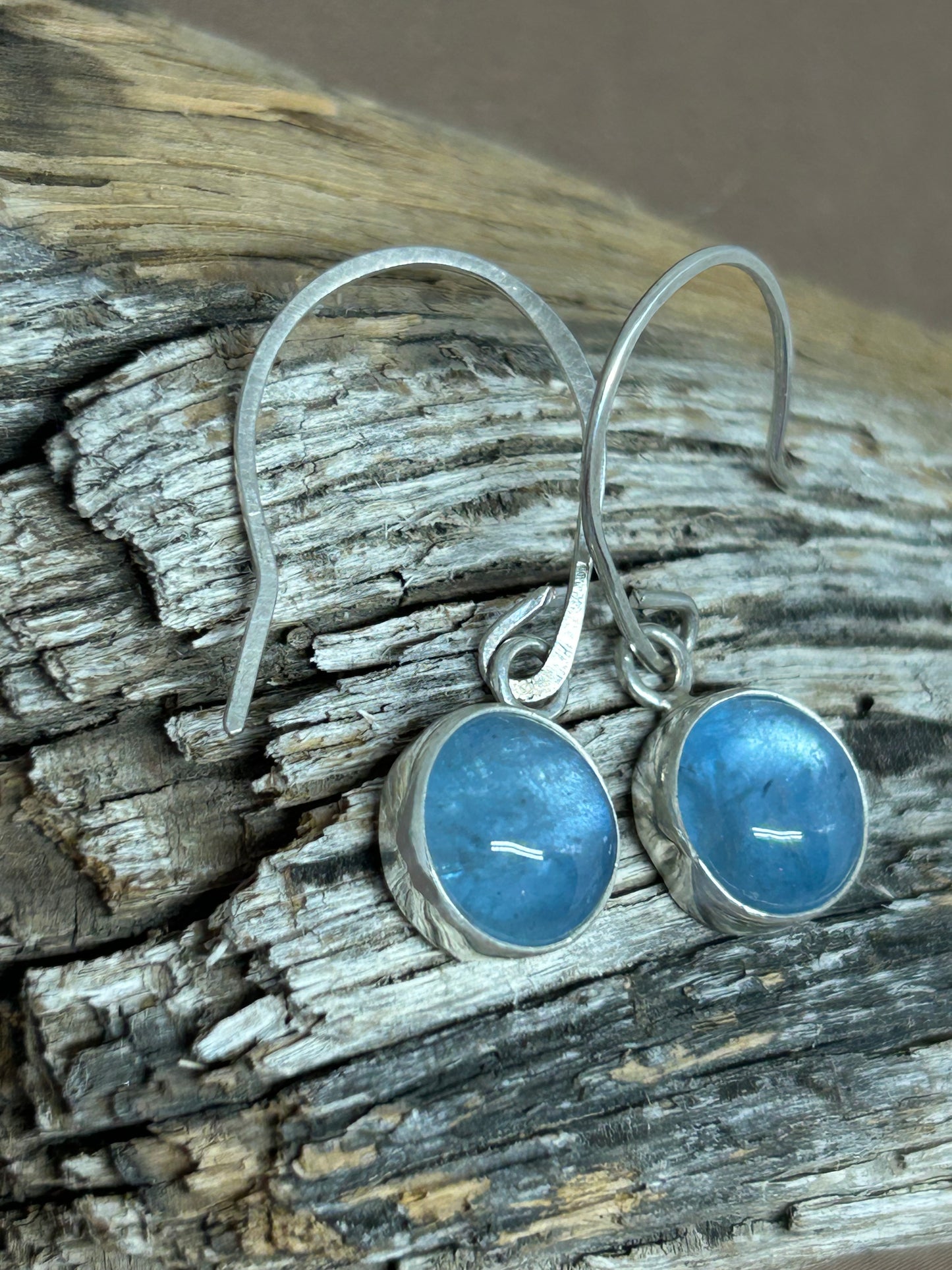 Aquamarine Sterling Silver Dangle Earrings
