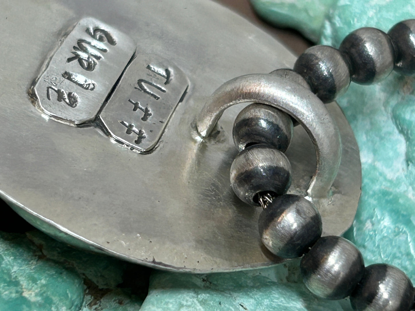 Royston Turquoise Tuff Gurlz Pendant Sterling Silver Pendant 4