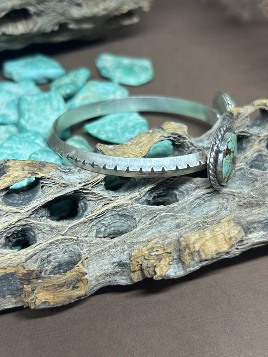 Sterling Silver Kingman Turquoise Cuff Bracelet