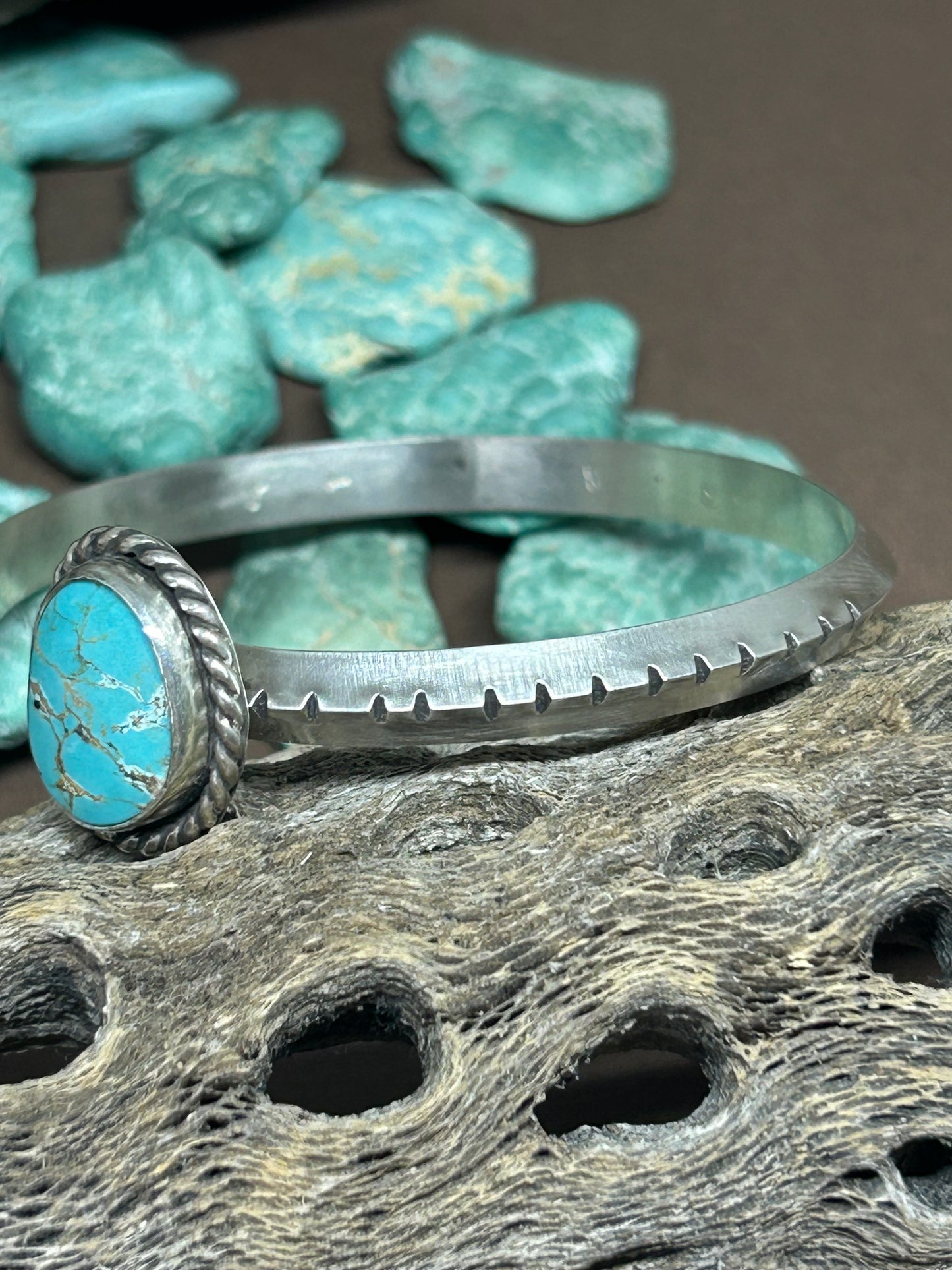 Sterling Silver Reverse Cuff Patagonia Turquoise