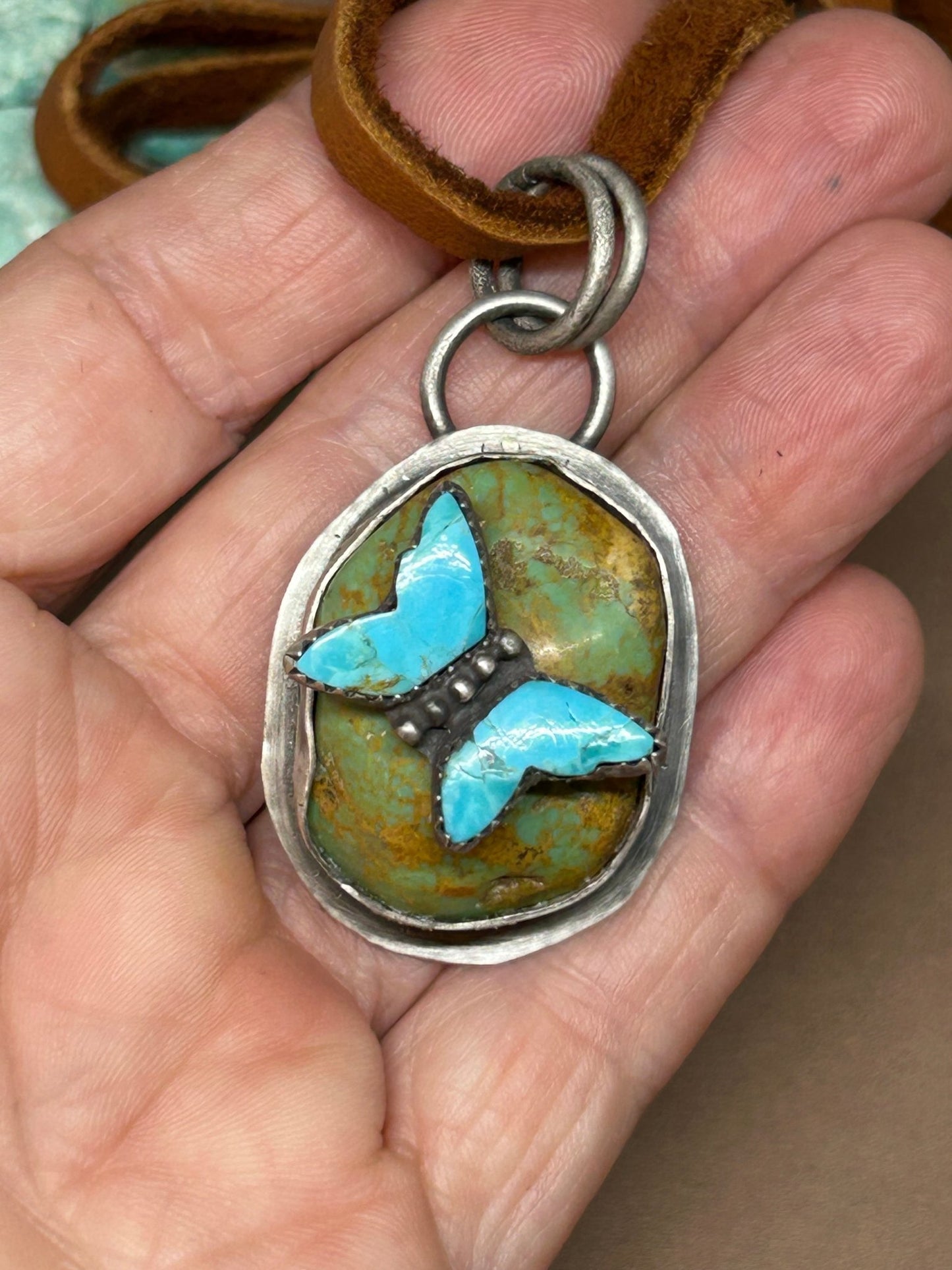 Butterfly Talisman Turquoise Sterling Silver - Taylor Made Silver