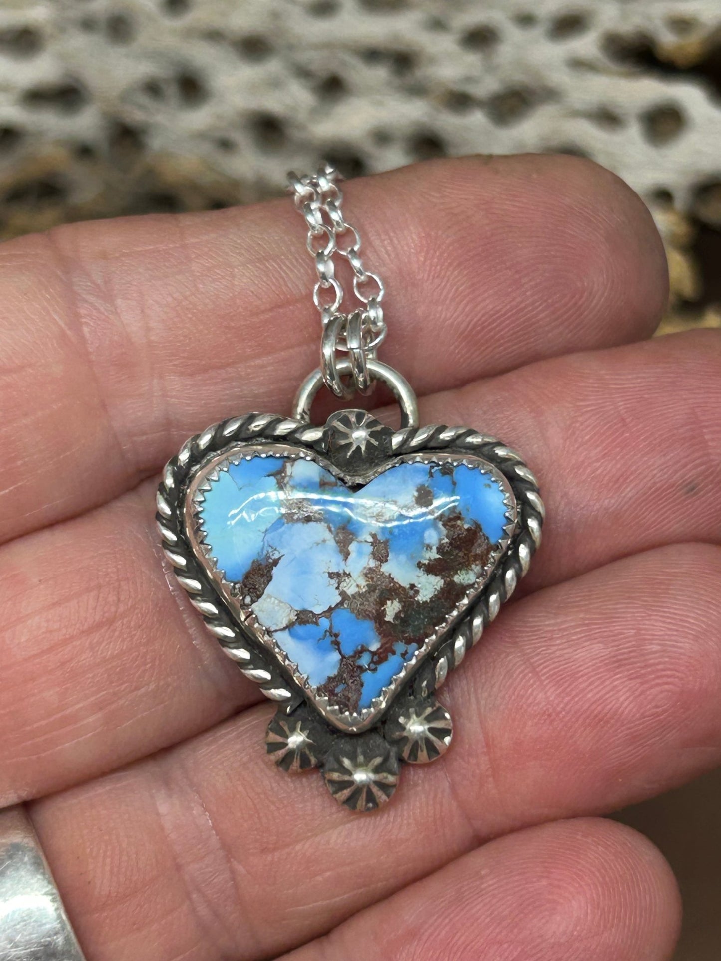 Golden Hills Turquoise Heart Necklace - Taylor Made Silver
