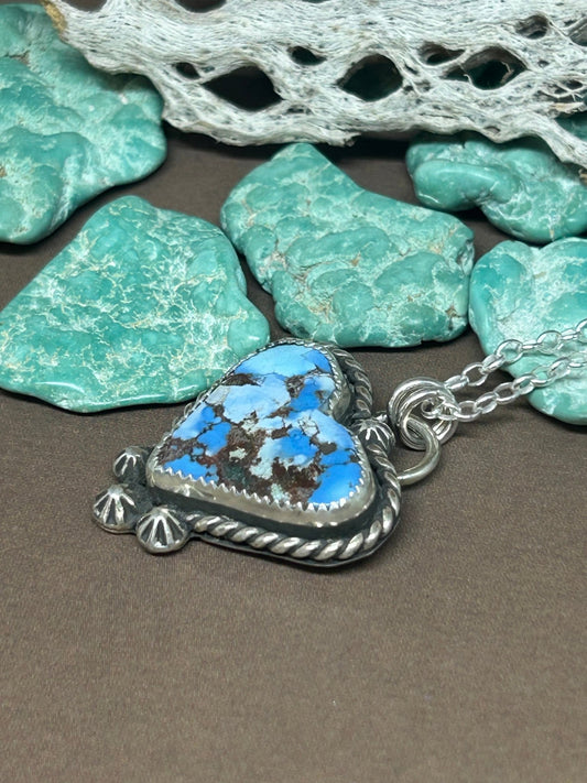 Golden Hills Turquoise Heart Necklace - Taylor Made Silver
