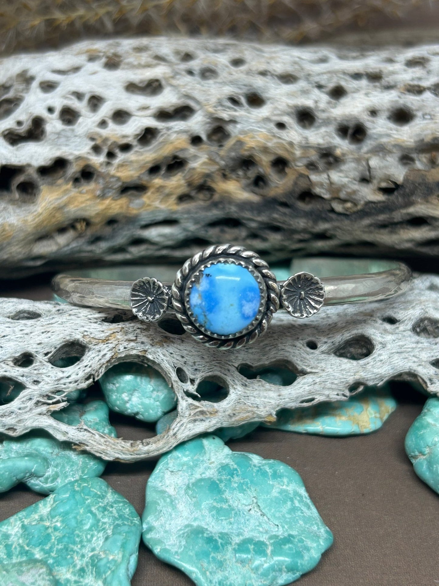 Golden Hills Turquoise Sterling Silver Cuff Bracelet - Taylor Made Silver