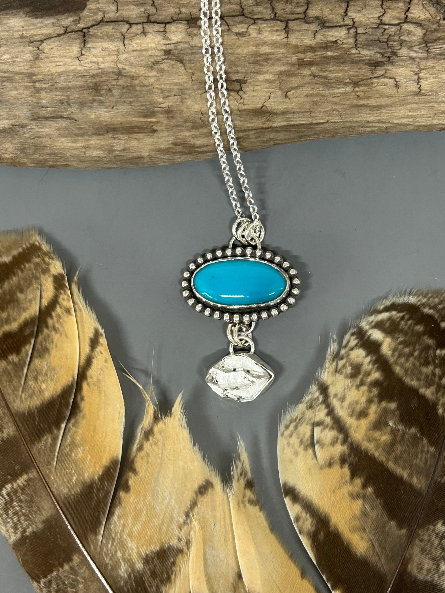 Herkimer Diamond Sierra Nevada Turquoise - Taylor Made Silver