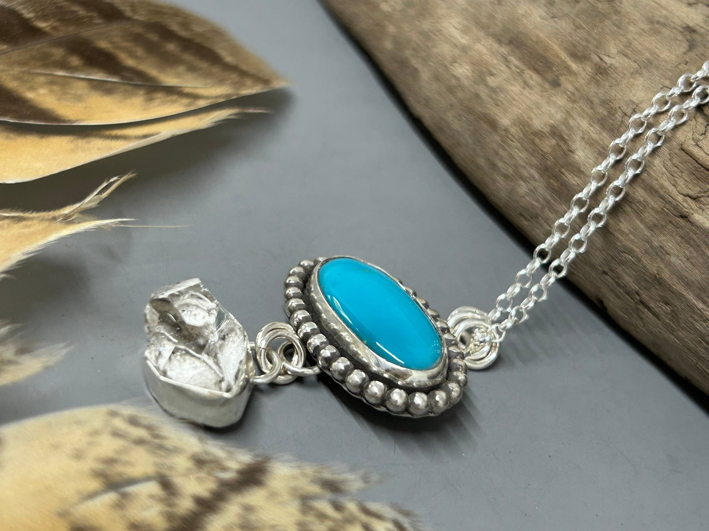 Herkimer Diamond Sierra Nevada Turquoise - Taylor Made Silver