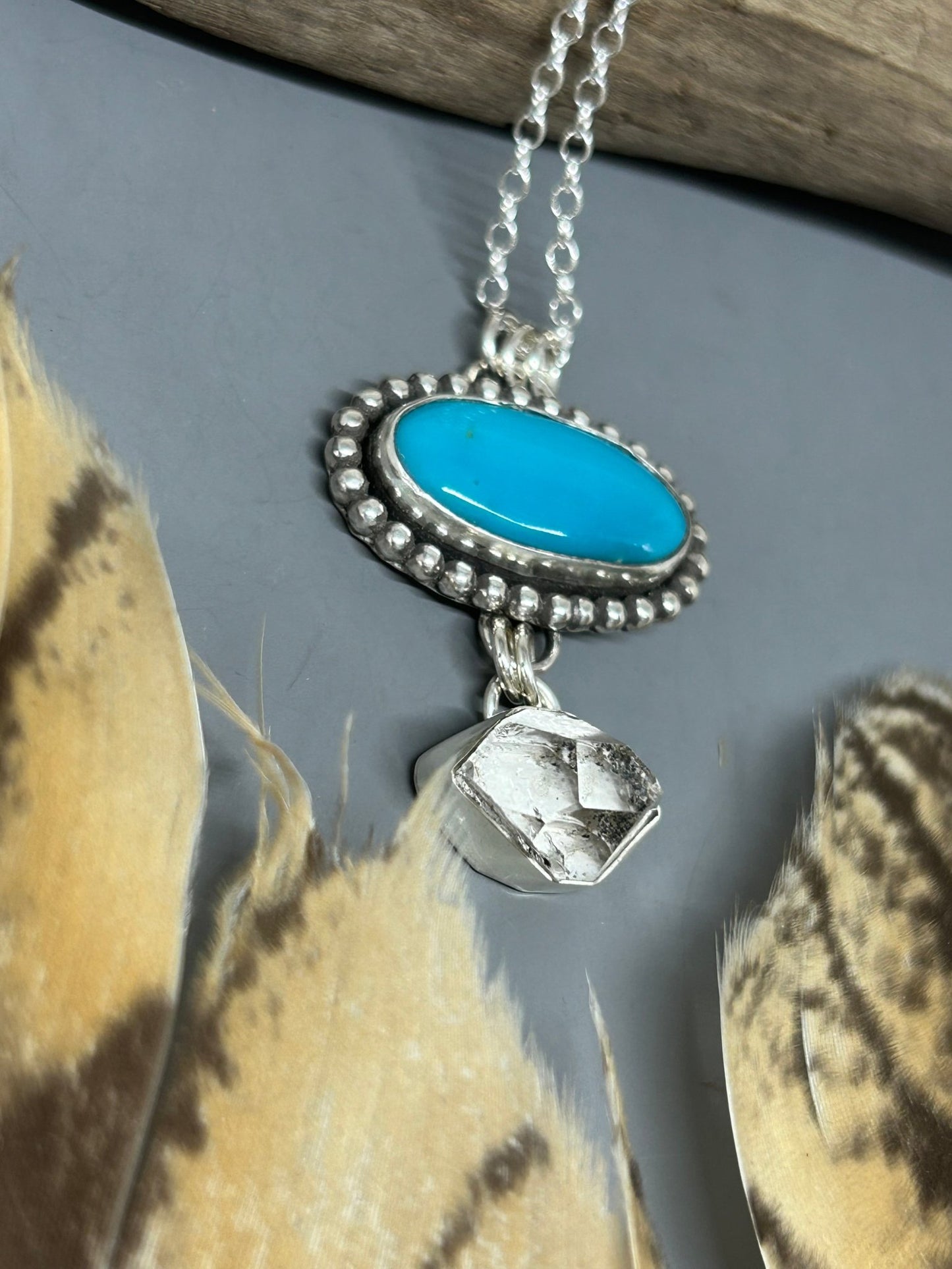Herkimer Diamond Sierra Nevada Turquoise - Taylor Made Silver