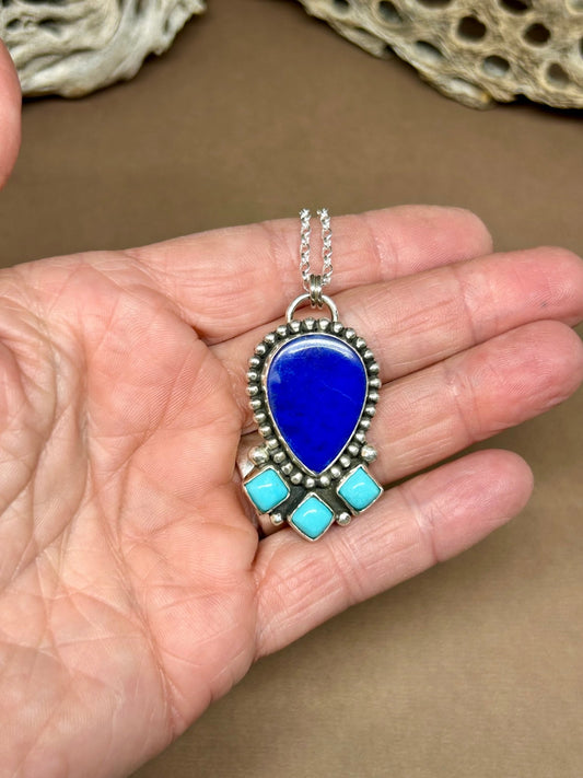 Lapis Persian Turquoise Necklace - Taylor Made Silver