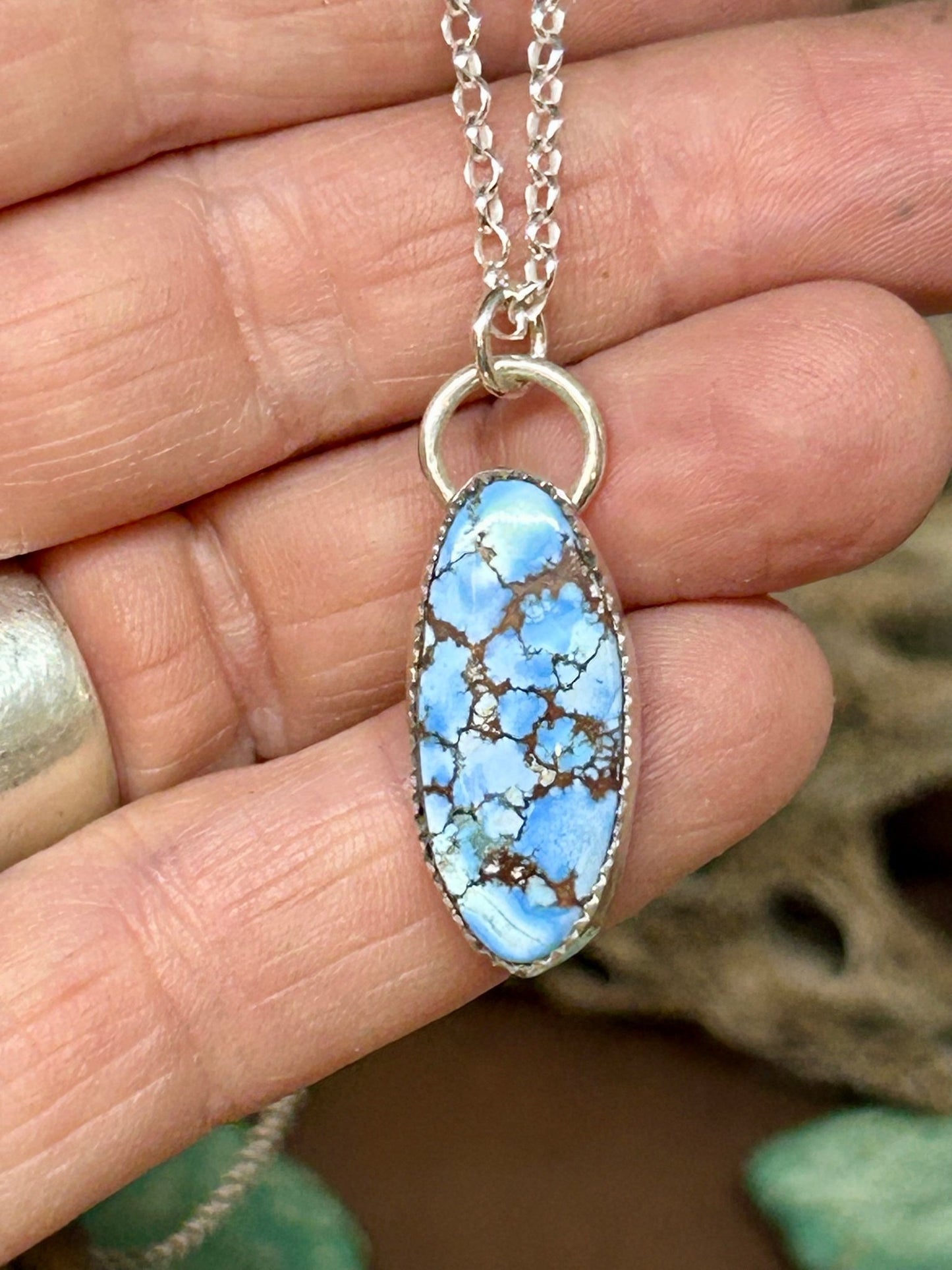 Lavender Turquoise Sterling Silver Necklace - Taylor Made Silver