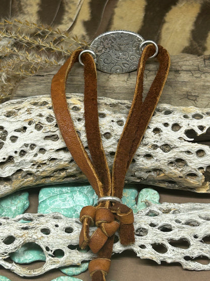 Sierra Nevada Turquoise Leather Slide Bracelet