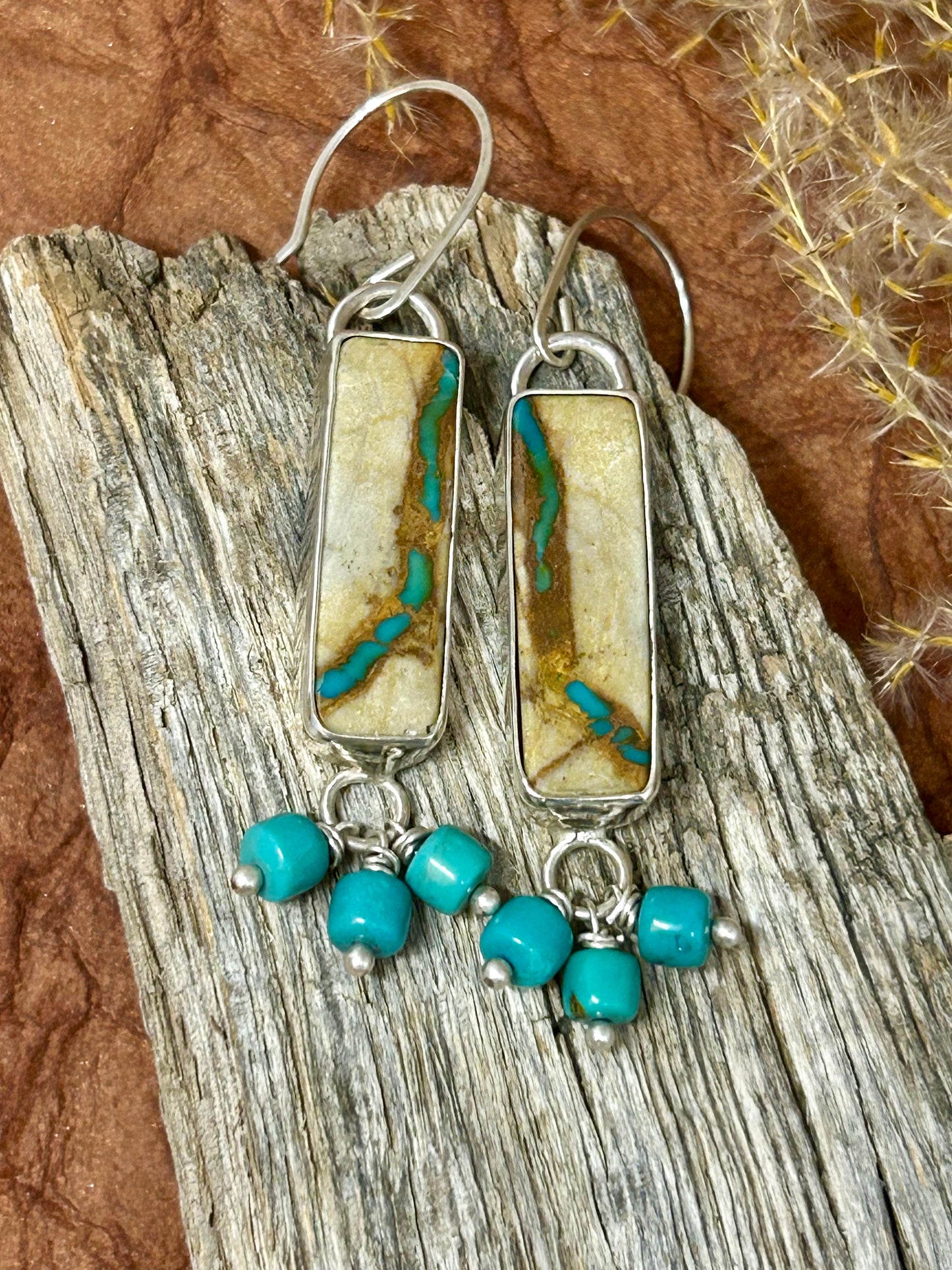 Royston Ribbon Kingman Turquoise Dangle Earrings
