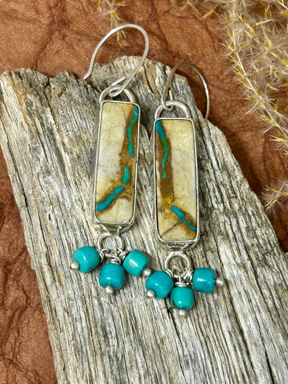 Royston Ribbon Kingman Turquoise Dangle Earrings