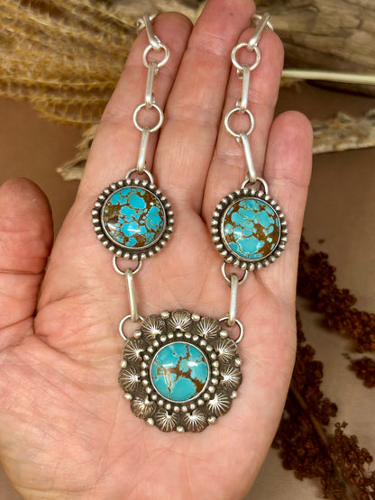 Mine Number 8 Turquoise Trio Necklace