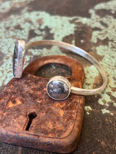 Load image into Gallery viewer, Hematite Sterling Silver Reverse Cuff Bracelet
