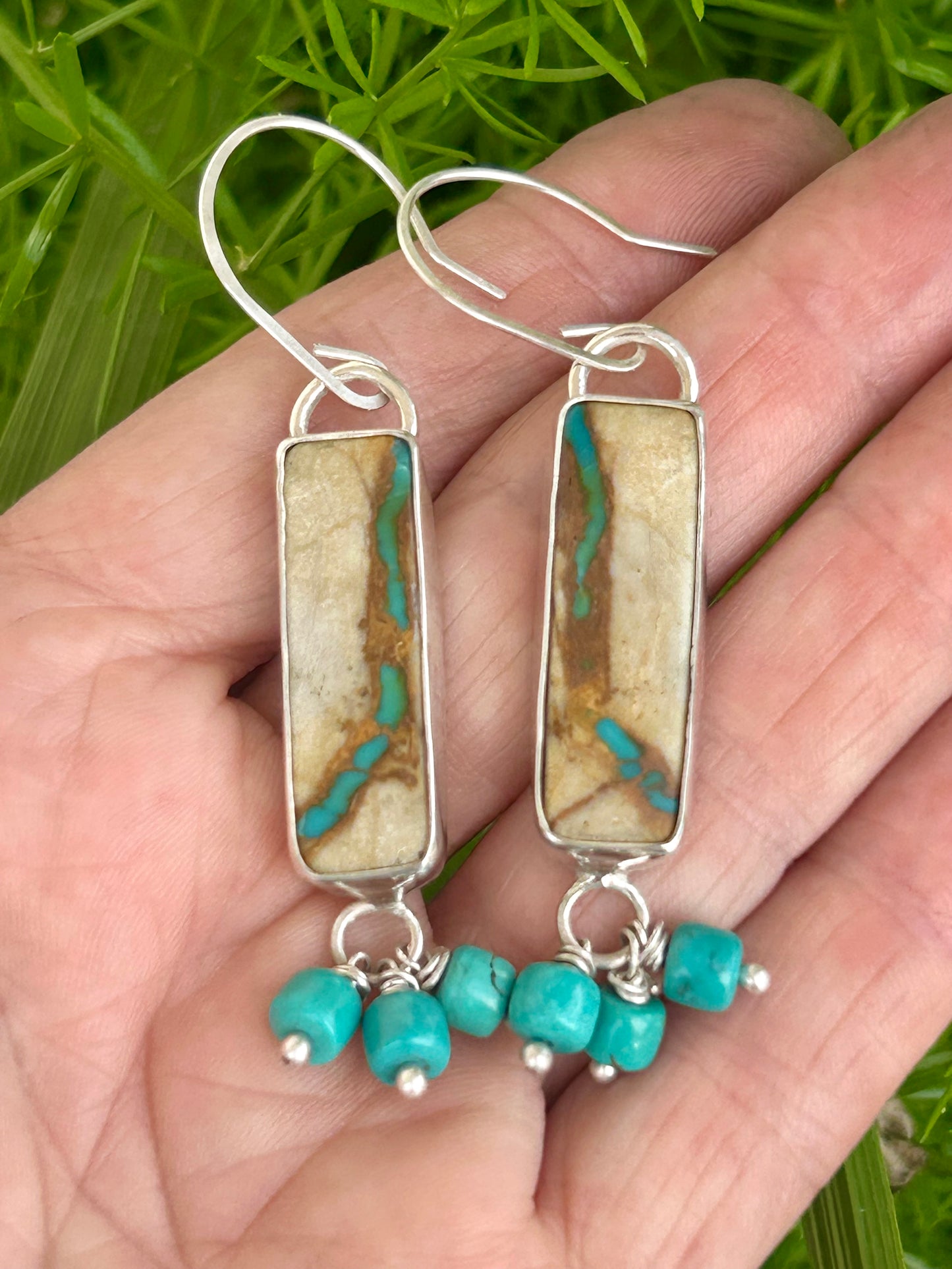 Royston Ribbon Kingman Turquoise Dangle Earrings