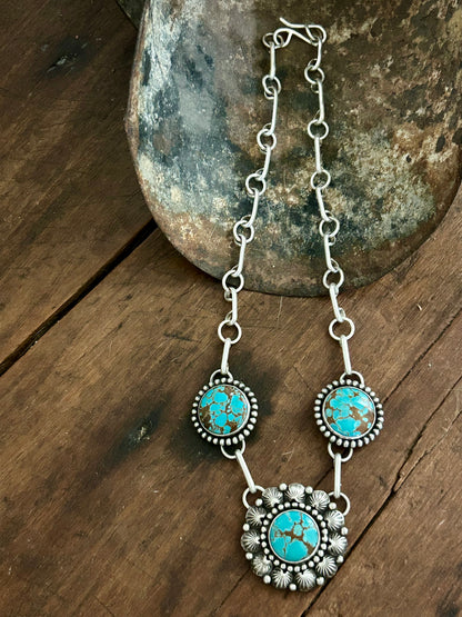 Mine Number 8 Turquoise Trio Necklace