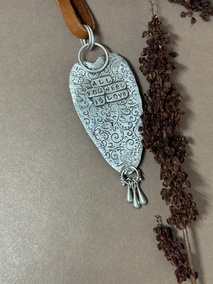 All You Need Is Love Turquoise Heart Necklace