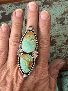 Natural Sonoran Turquoise Southwestern Ring size 8.5