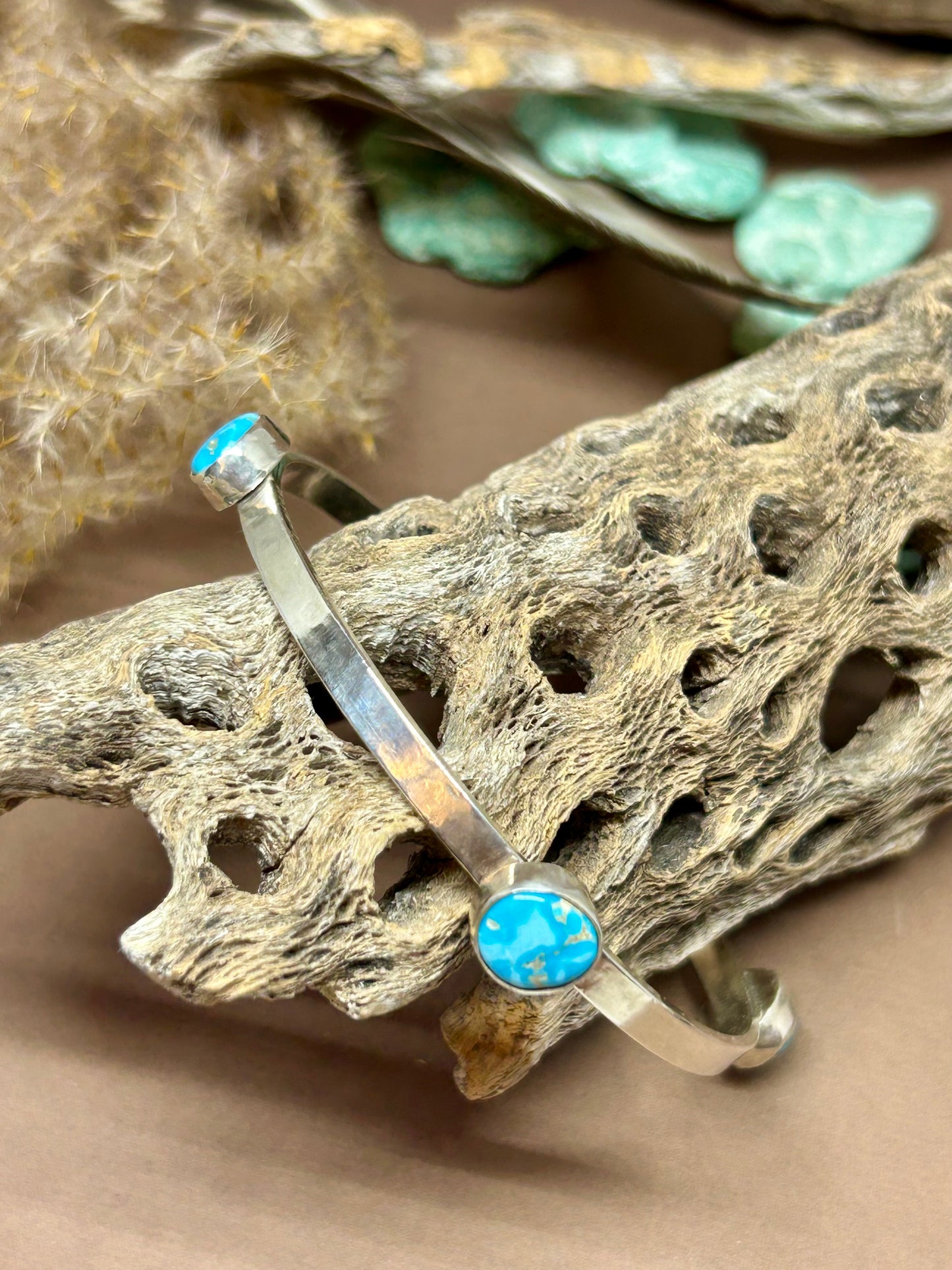 Compass Bangle Blue Ridge Turquoise Sterling Silver