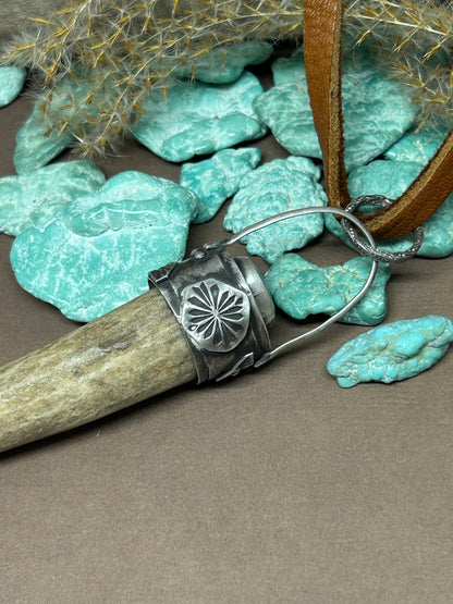 The Protection Antler Sonoran Blue Jay Turquoise Sterling Silver