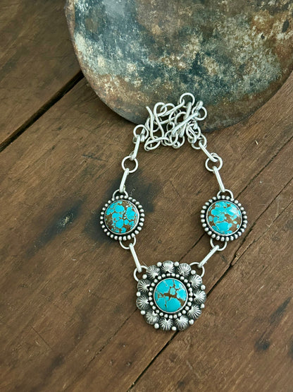 Mine Number 8 Turquoise Trio Necklace