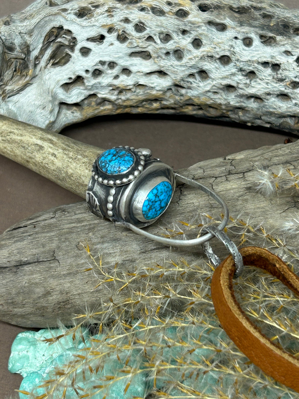 The Protection Antler Sonoran Blue Jay Turquoise Sterling Silver