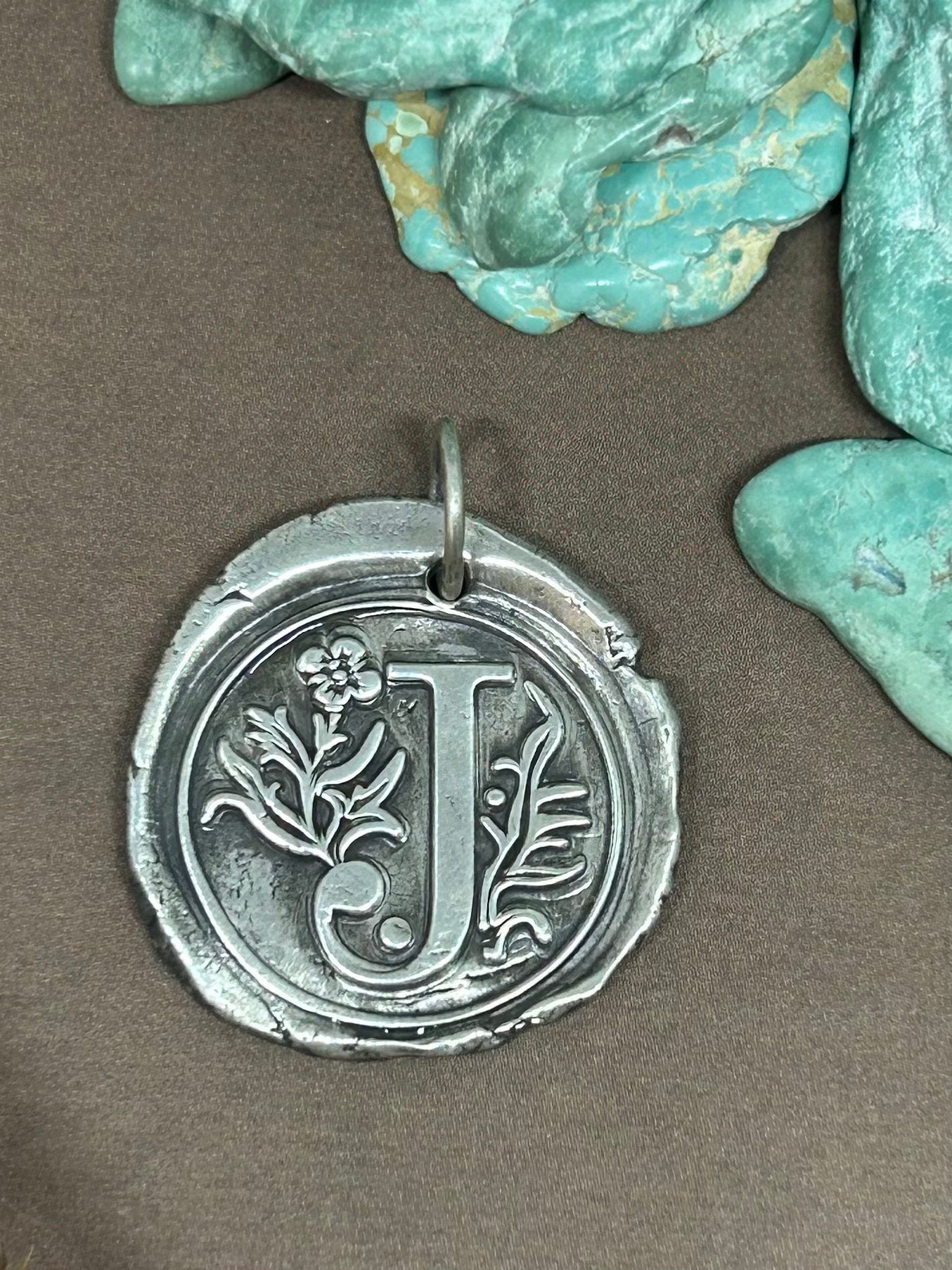 Initial Wax Seal Charm Necklaces