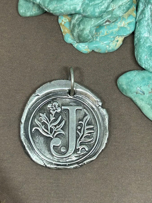 Initial Wax Seal Charm Necklaces