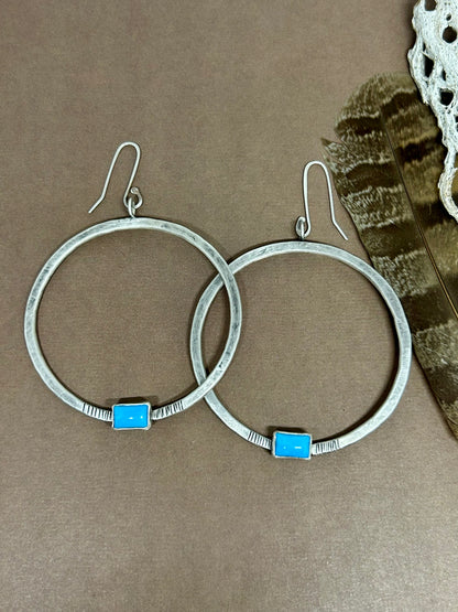 Hoop Earrings Campitos Turquoise