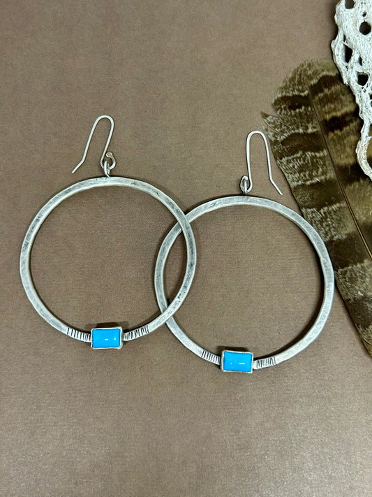 Hoop Earrings Campitos Turquoise