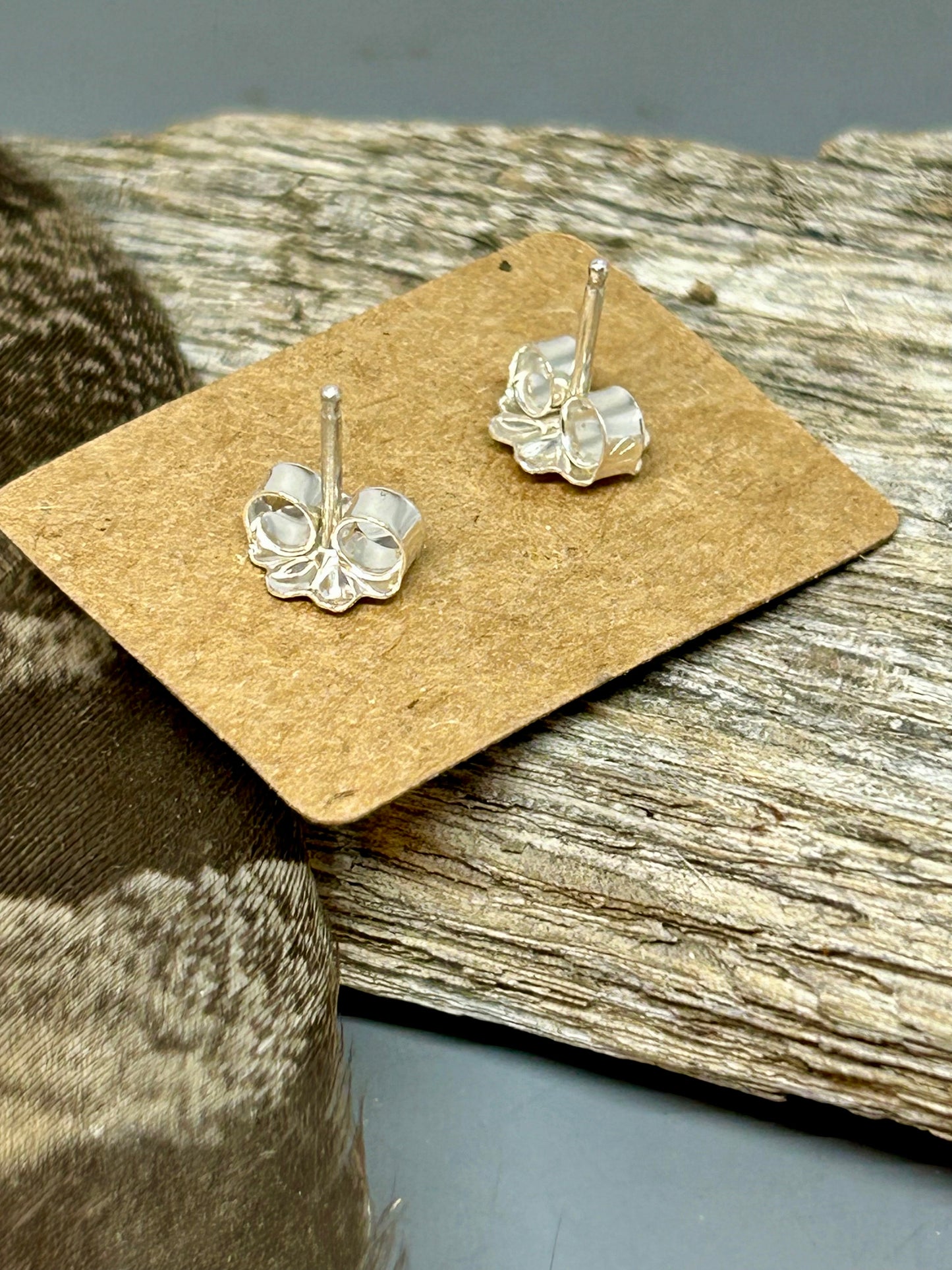 Kyanite Sterling Silver Stud Earrings.