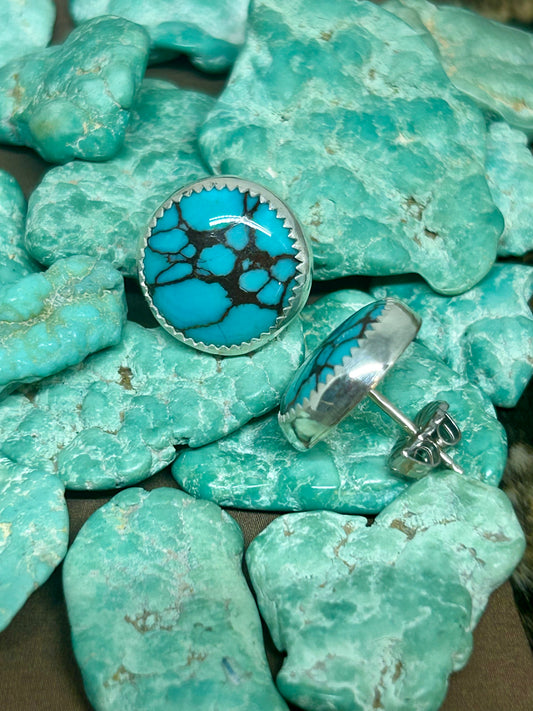 Egyptian Turquoise Stud Earrings