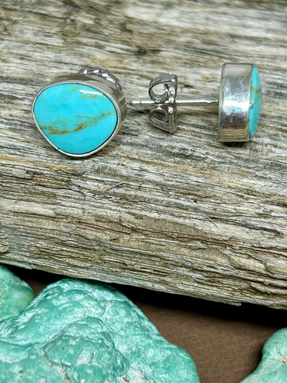 Kingman Turquoise Stud Earrings