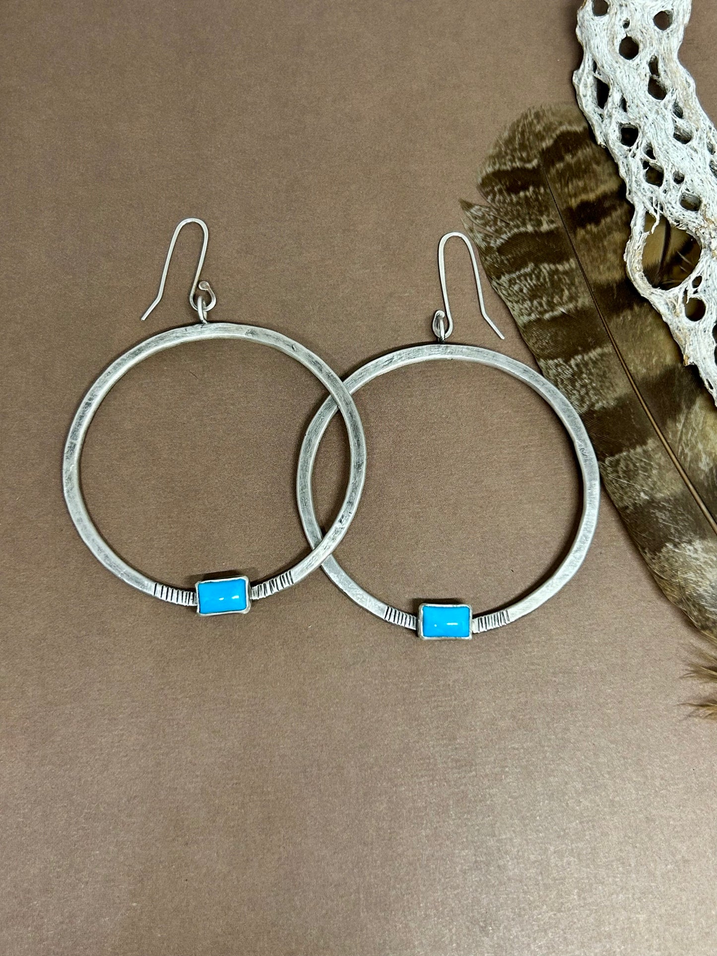 Hoop Earrings Campitos Turquoise