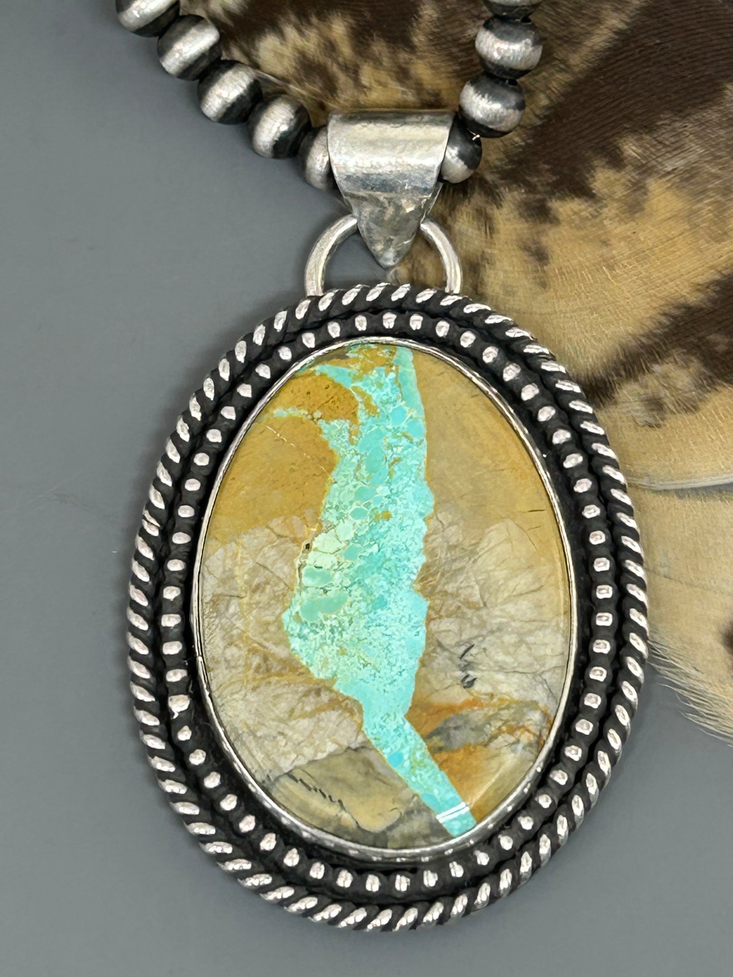 Royston Turquoise “Everything Has A Crack” Pendant