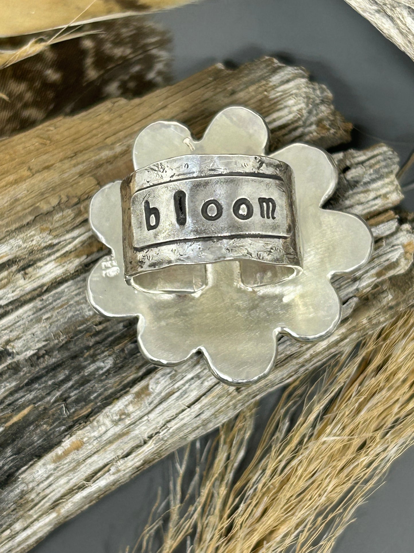 Ruby Sterling Silver Flower Ring