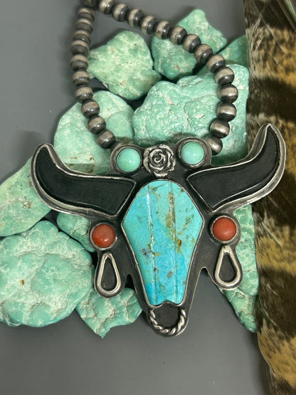 Longhorn Pendant Kingman Turquoise
