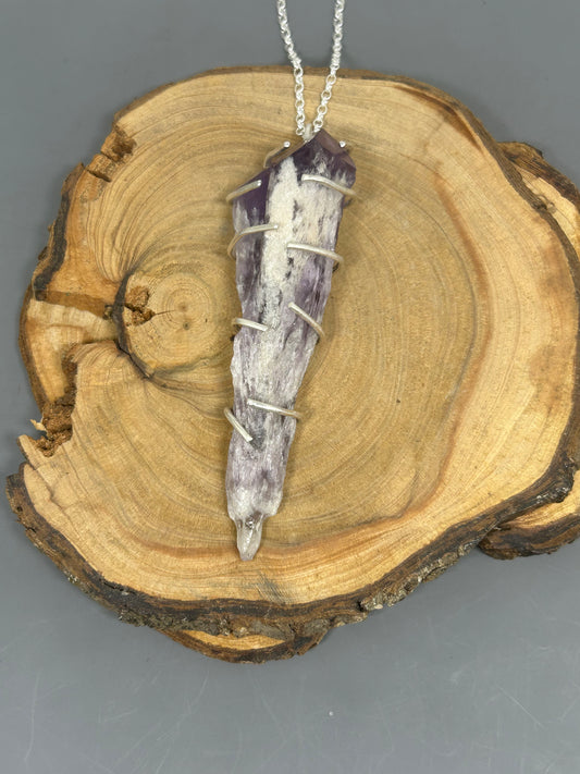 Bryson’s Amethyst Crystal Necklace.
