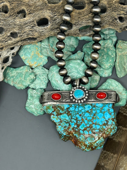 Kingman Turquoise Statement Pendant