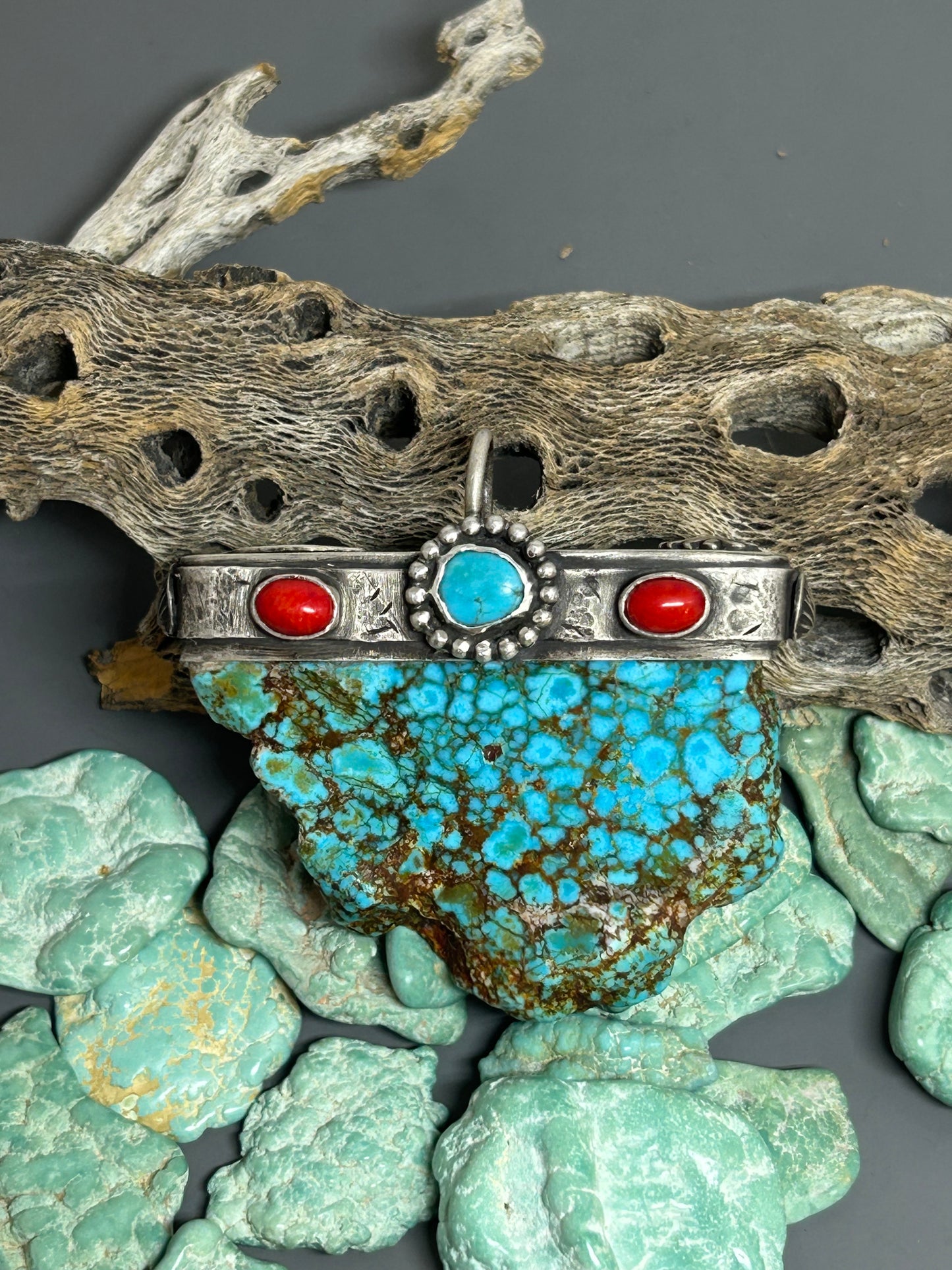Kingman Turquoise Statement Pendant
