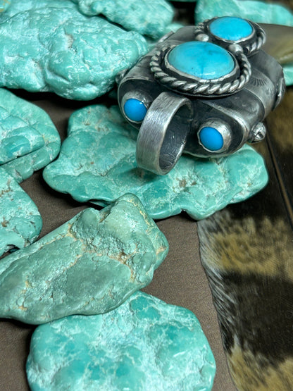 Bear Claw Pendant Sierra Bella Turquoise And Sleeping Beauty Turquoise