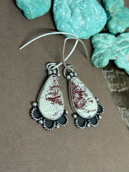Red Buffalo Sterling Silver Earrings