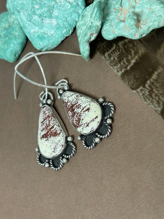 Red Buffalo Sterling Silver Earrings