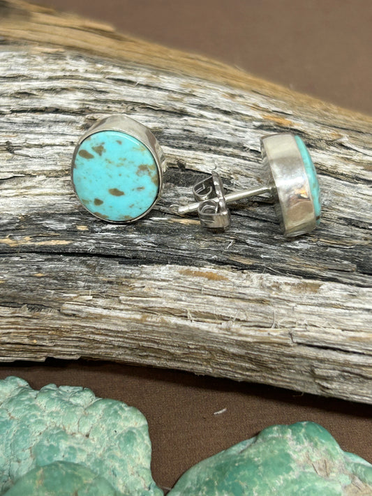 Kingman Turquoise Rustic Stud Earrings