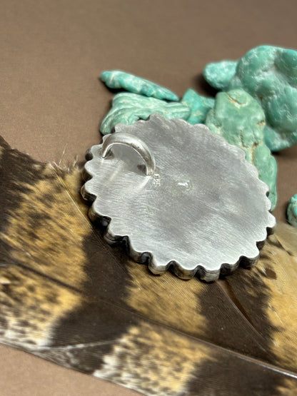 Sleeping Beauty Sterling Silver Pendant